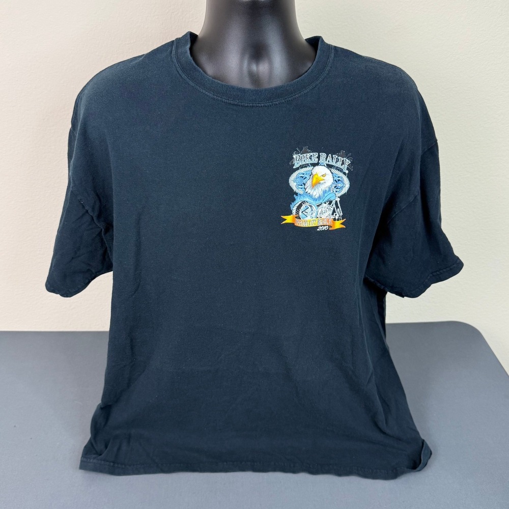 Gildan T-Shirt Mens XL 2010 Bike Rally Panama City Beach FL Eagle Graphic Black - Picture 1 of 6